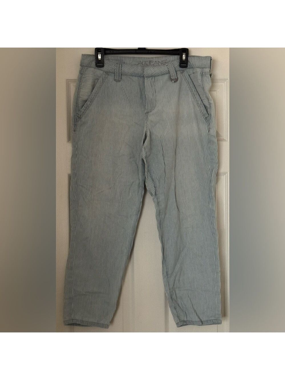Jag Jeans Women's Blue Striped Wide Leg Pants